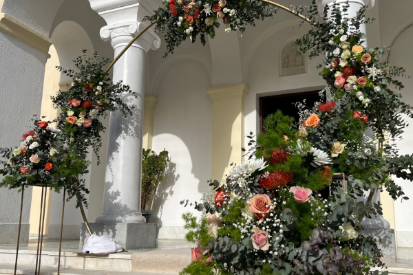 Στολισμός γάμου στη Σαντορίνη – Destination wedding in Santorini