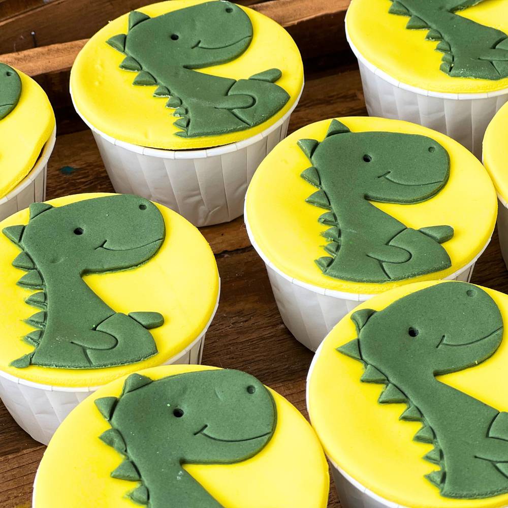 cupcakes με θέμα δεινόσαυρος